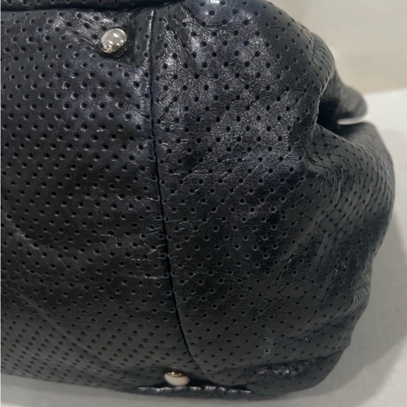 CHANEL Calfskin Perforated Drill Accordion Flap in grey - Picture 8 of 13